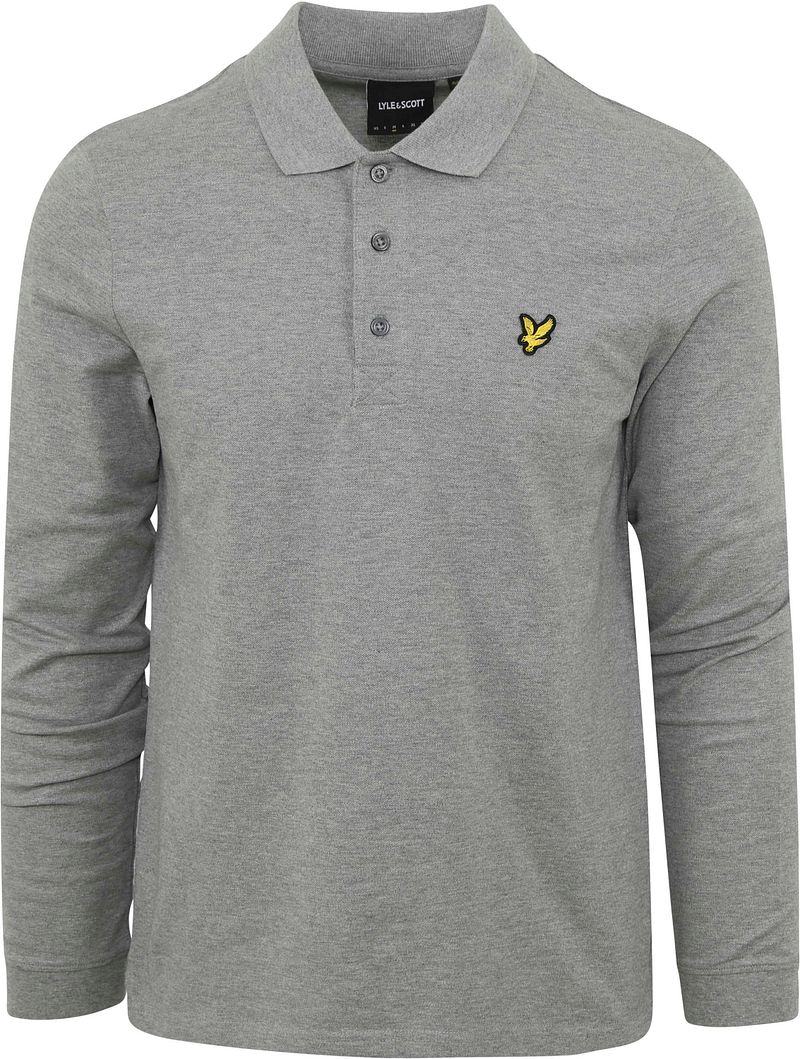 Lyle and Scott Longsleeve Polo Grau - Größe XXL günstig online kaufen