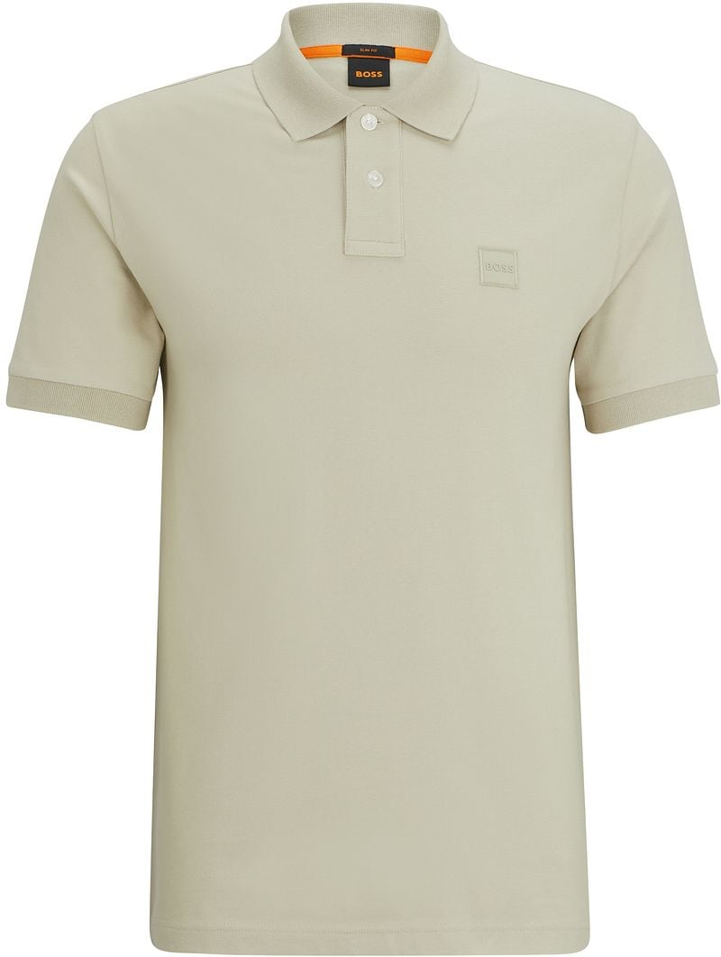 Boss Orange Stijlvolle Beige Polo met Slim Fit en Korte Mouwen Beige Heren