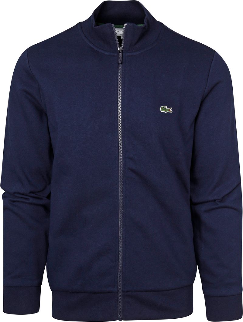 Lacoste Strickjacke Full Zip Dunkelblau - Größe S günstig online kaufen