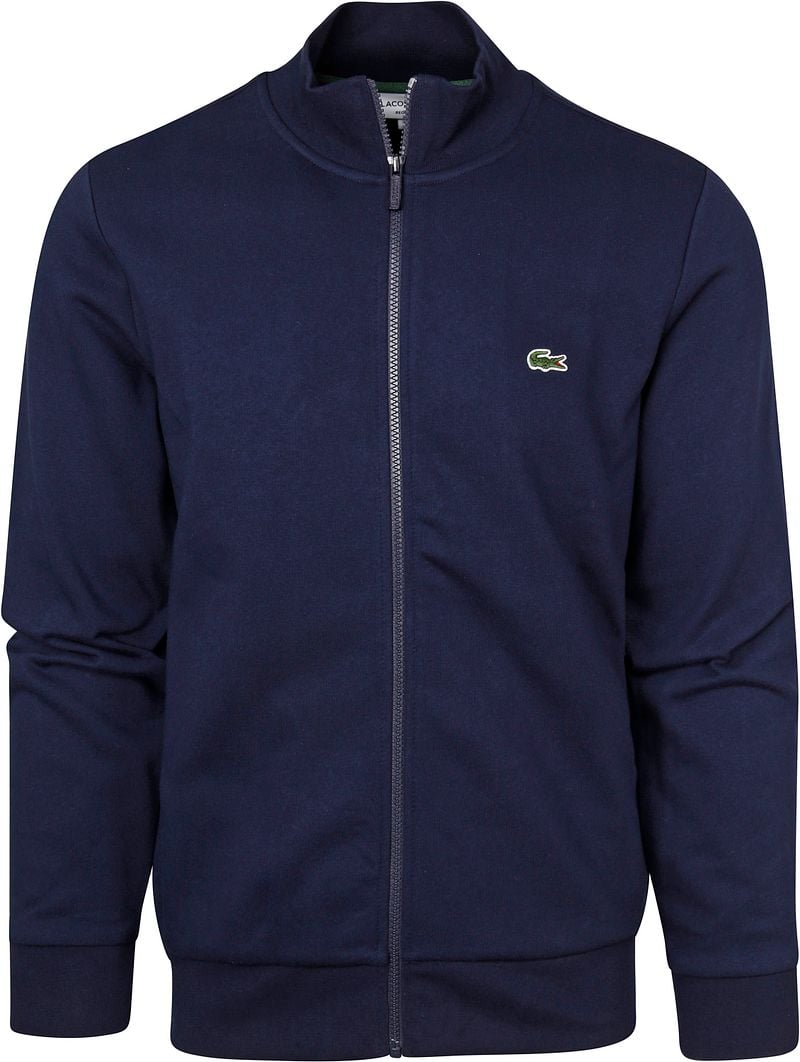 Lacoste Strickjacke Full Zip Dunkelblau - Größe XL günstig online kaufen