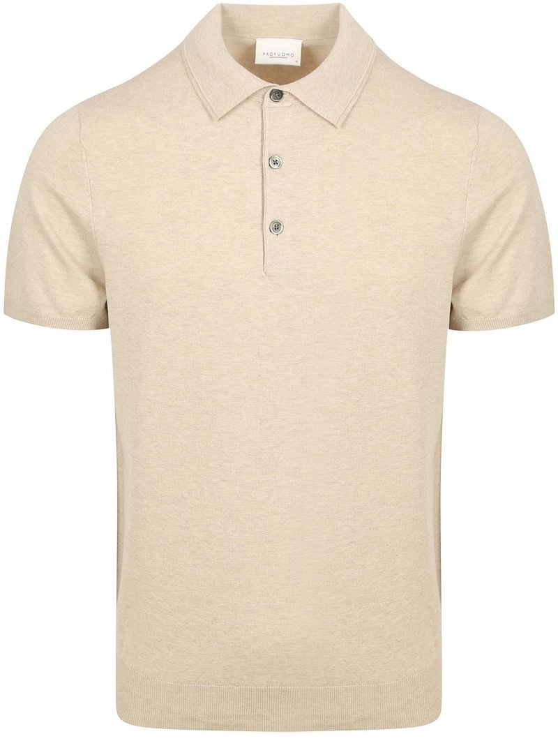 Profuomo Poloshirt Luxury Knitted Ecru - Größe L günstig online kaufen