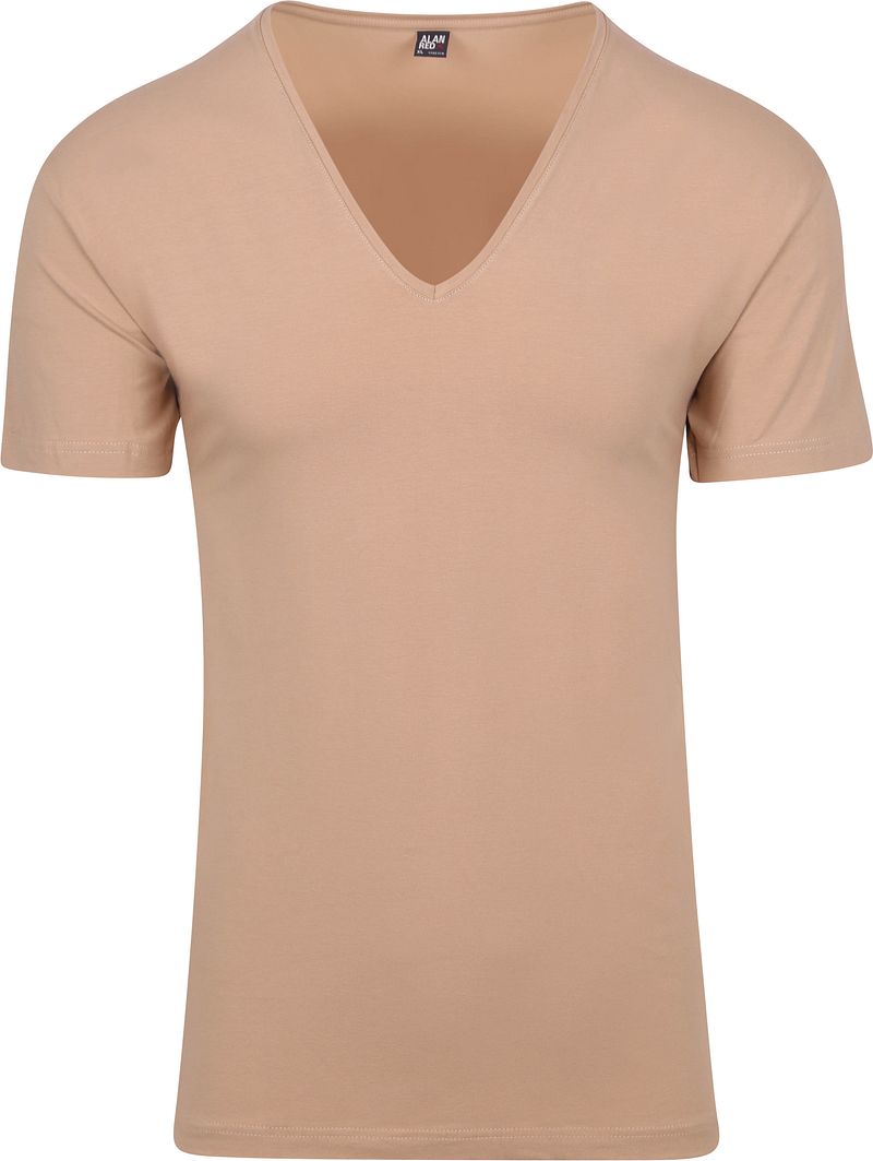 Alan Red Stretch V-Neck T-Shirt NOV Beige 2er-Pack - Größe L günstig online kaufen