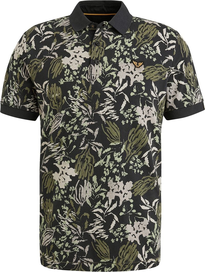 PME Legend Poloshirt Piqué Print Navy