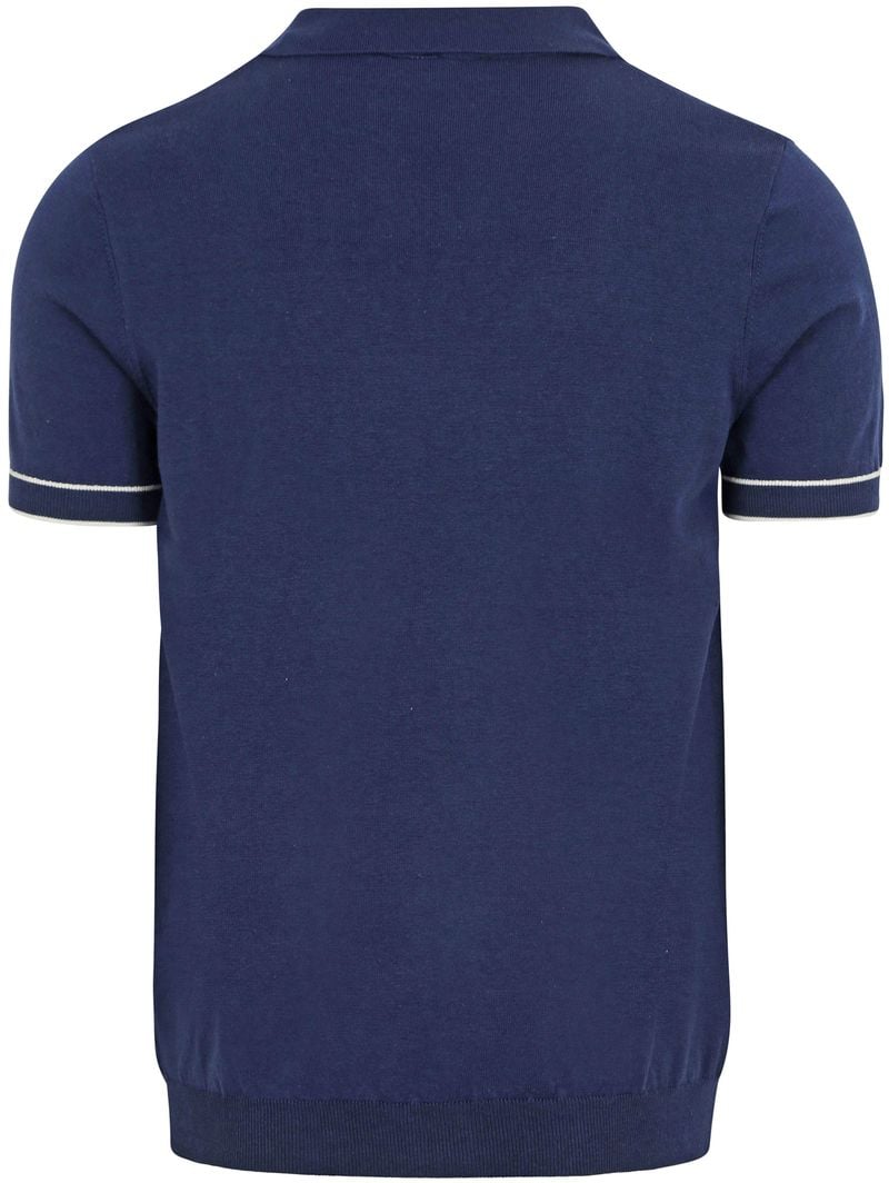 Blue Industry Knitted Poloshirt Riva Navy