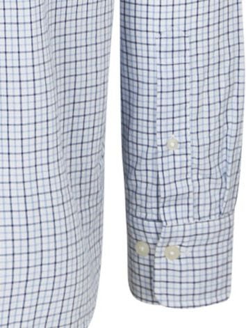Gant Casual Overhemd Poplin Ruit Blauw