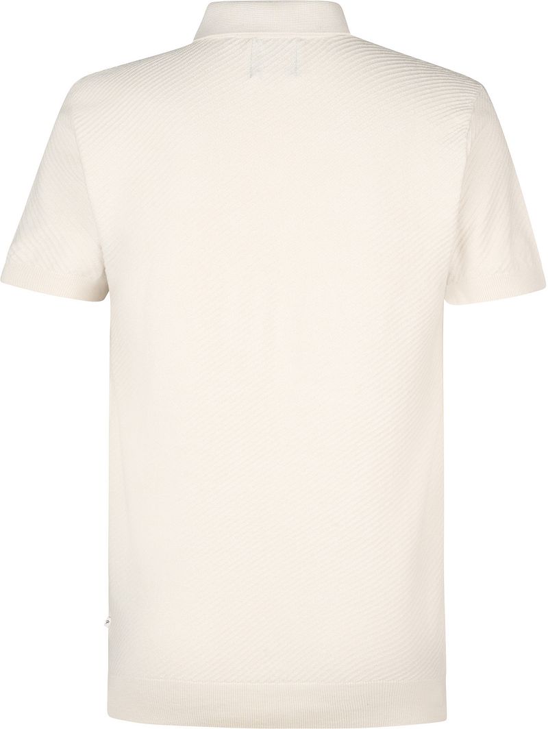 Petrol Knitted Polo Ecru
