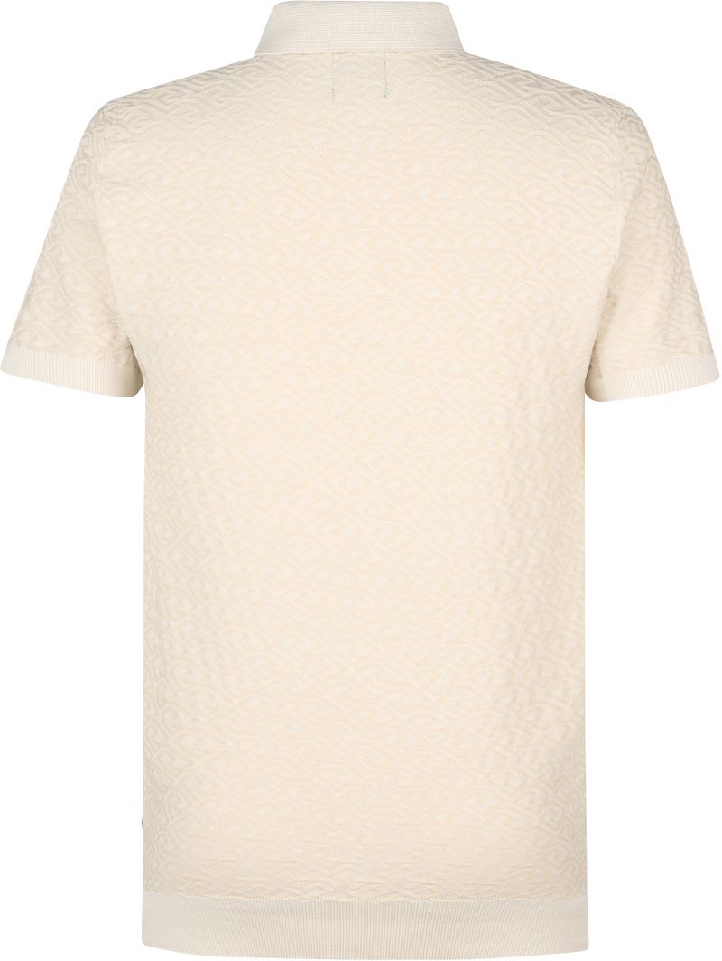 Petrol Knitted Polo Oceanstone Ecru