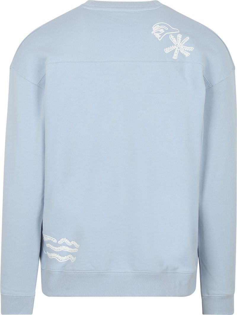 Scotch and Soda Sweater Embroidered Lichtblauw