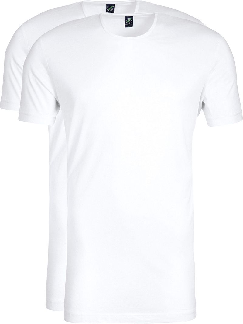 T-shirts Lot de 2 Bambou Col Rond  Blanc taille S