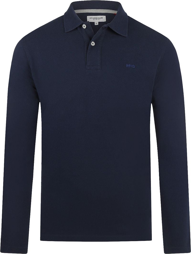 McGregor Long Sleeve Poloshirt Navy - Größe S günstig online kaufen