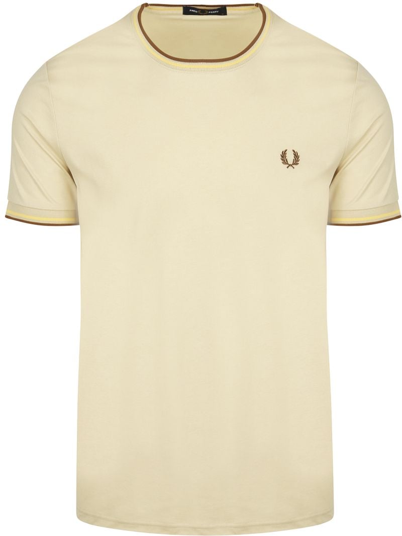 Fred Perry M1588 Twin Tipped T Shirt Beige - Größe XL günstig online kaufen