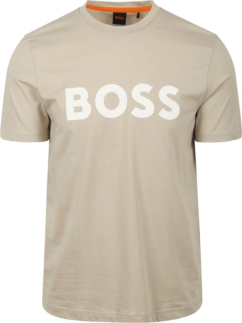 BOSS T-shirt Thinking Beige - Größe XXL günstig online kaufen