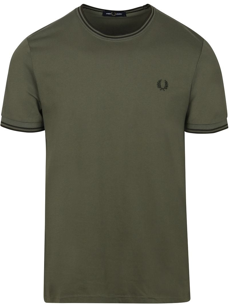 FRED PERRY Heren Polo's & T-shirts Twin Tipped Shirt Groen