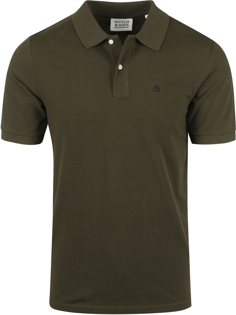 Scotch and Soda Polo Piqué Foncé Vert foncé Vert taille S