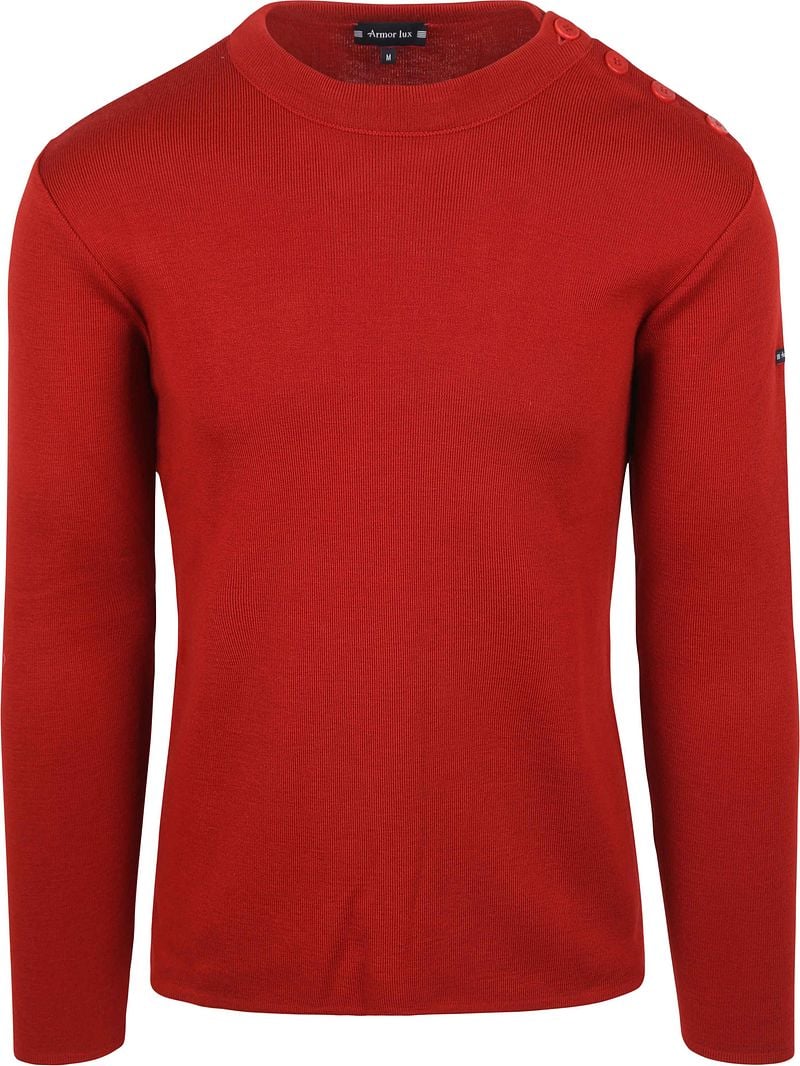 Armor-lux Marin Goulenez Trui Merinowol Rood