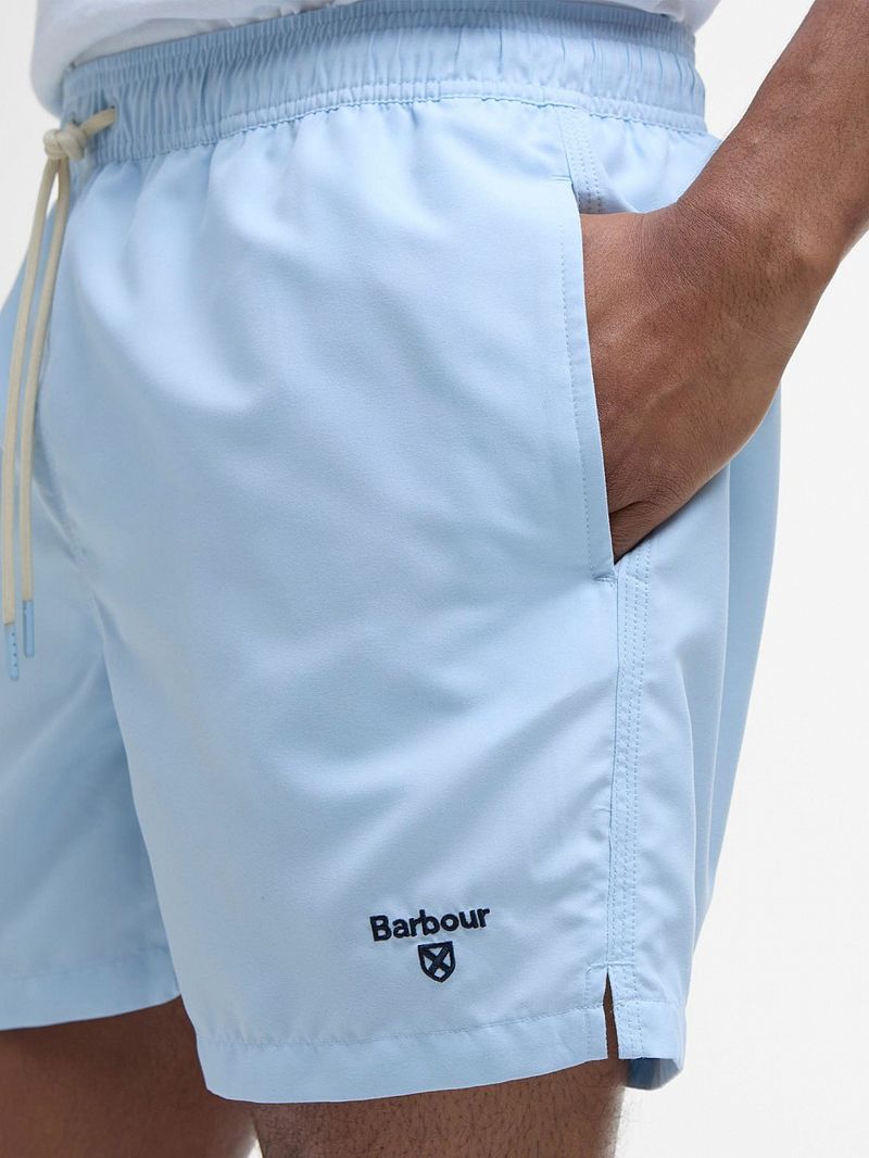 Barbour Zwemshort Logo Lichtblauw