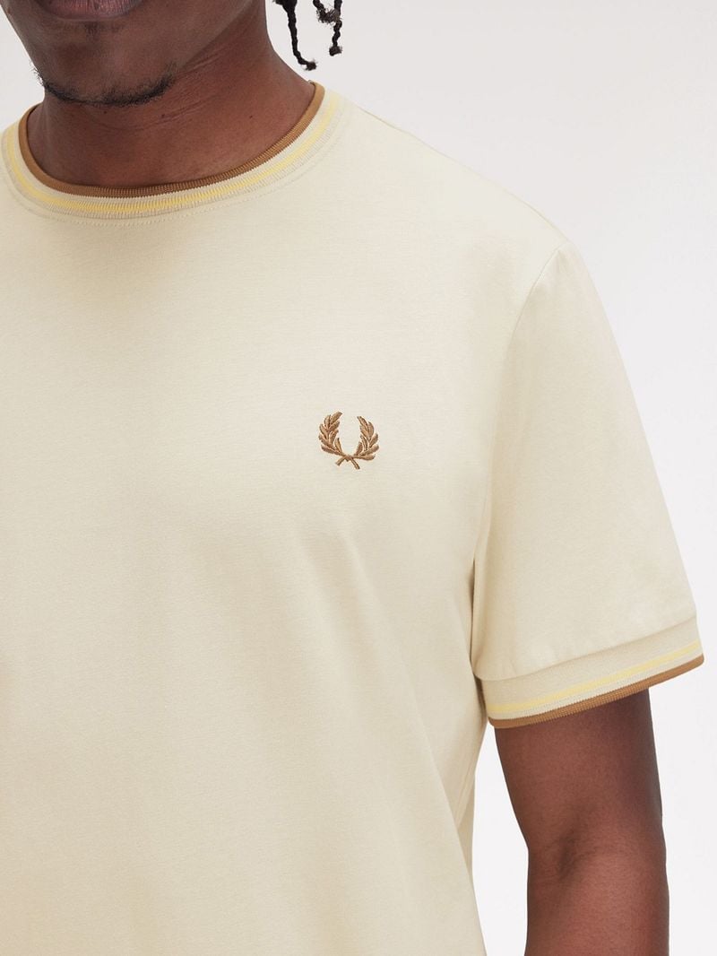 Fred Perry M1588 Twin Tipped T-shirt Beige