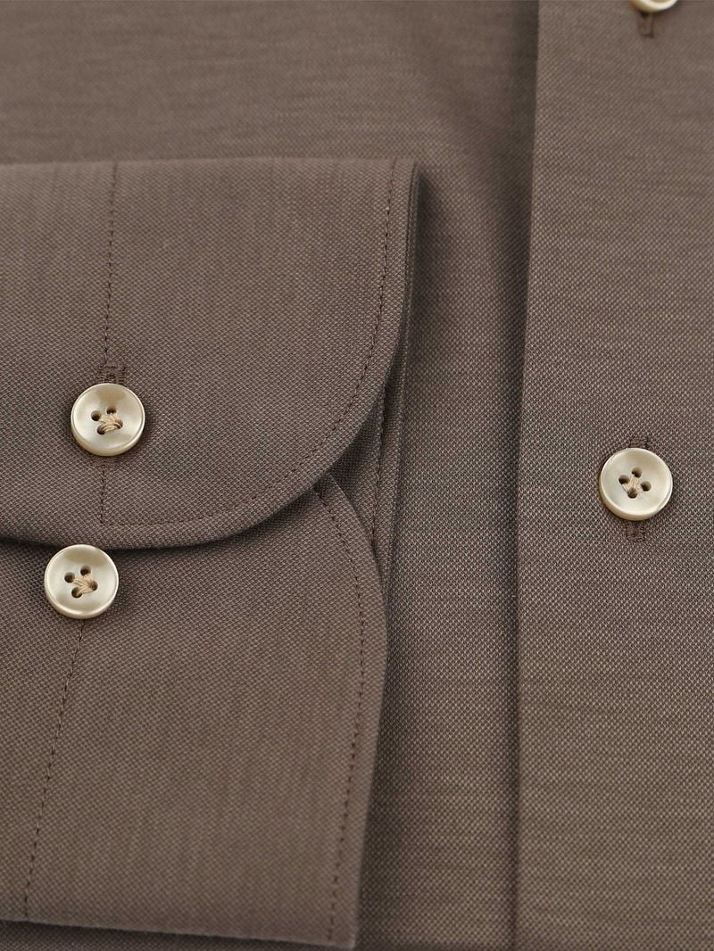 Profuomo Japanese Knitted Overhemd Bruin