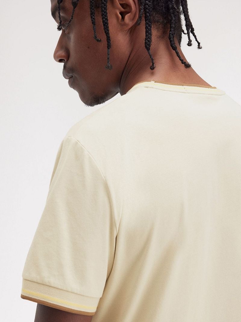 Fred Perry M1588 Twin Tipped T-shirt Beige