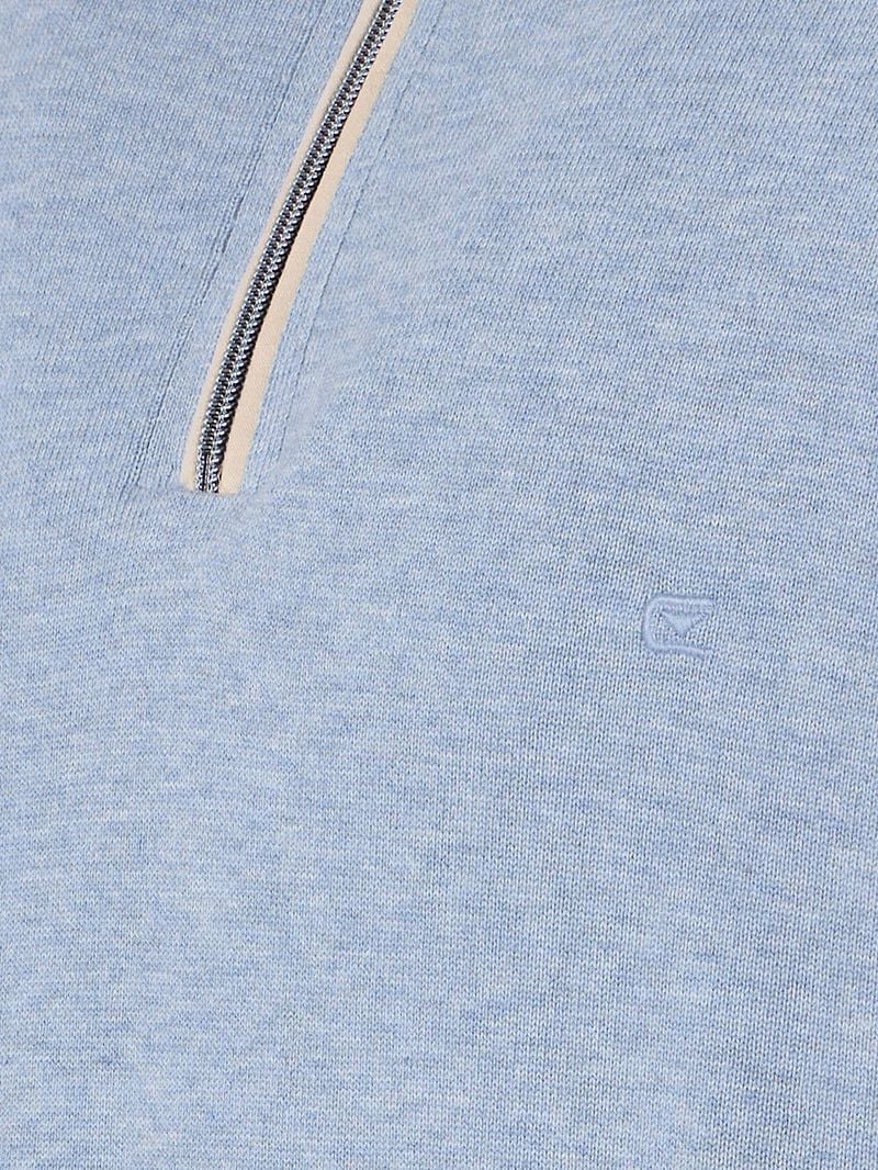 Casa Moda Halfzip Pullover Solid Hellblau - Größe XL günstig online kaufen