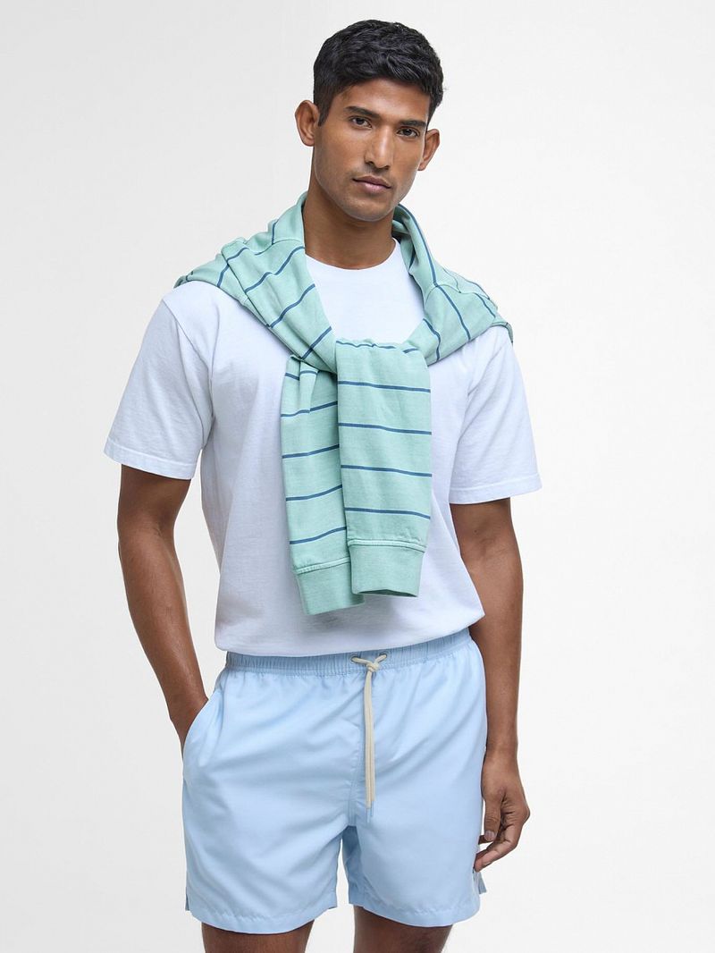 Barbour Zwemshort Logo Lichtblauw