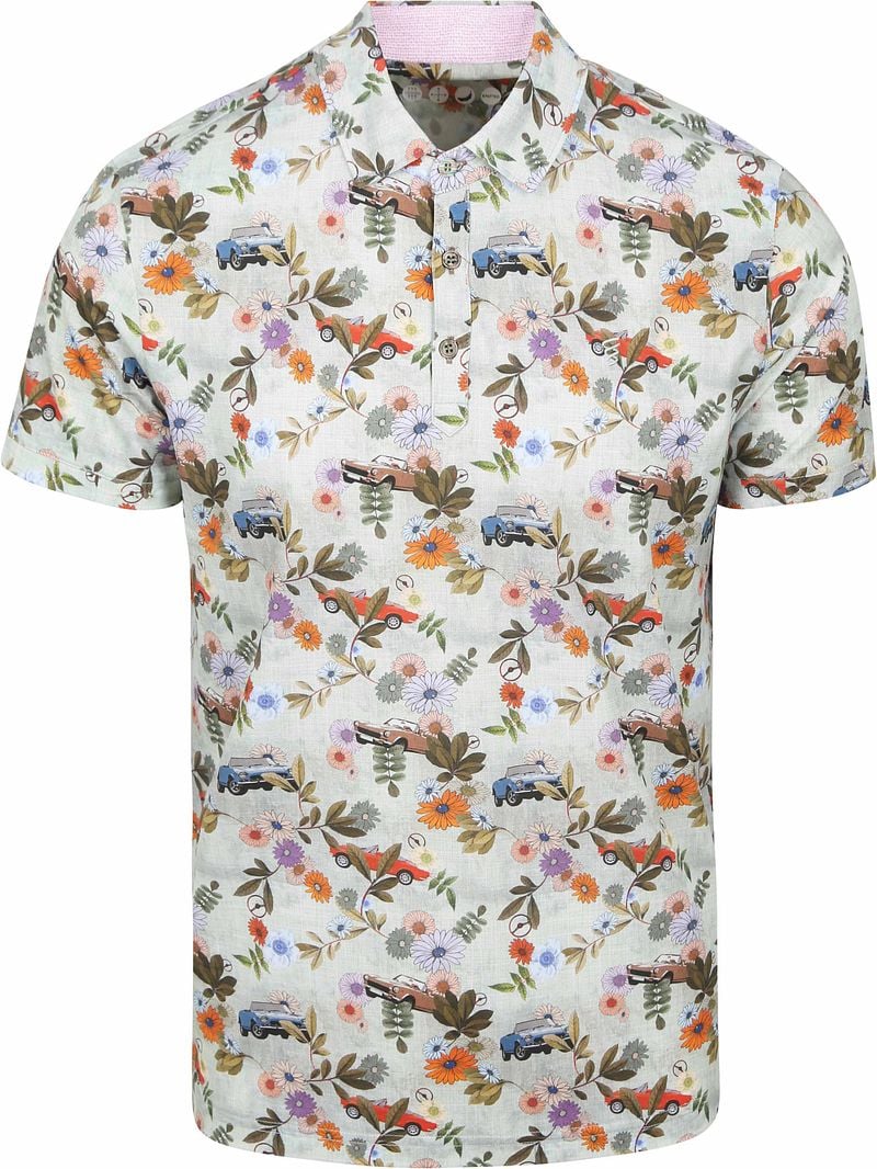 R2 Amsterdam R2 Polo Japanese Knitted Flower Print