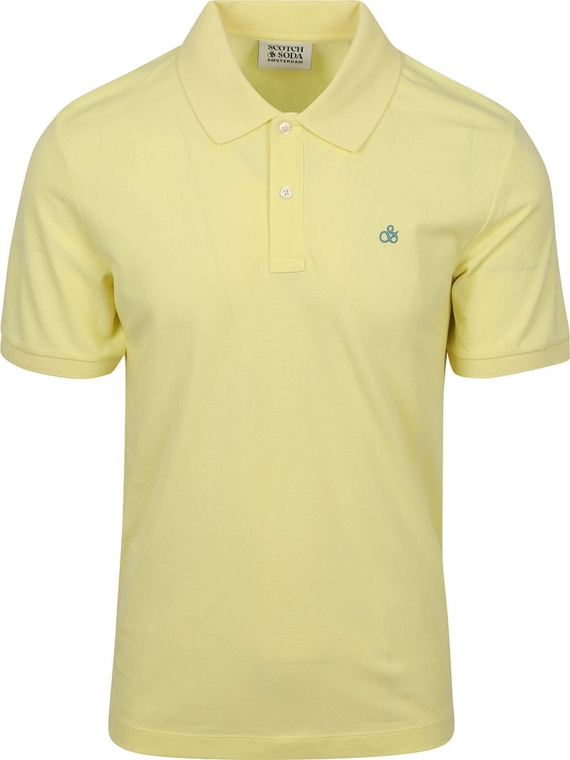 Scotch And Soda Core Piqué Poloshirt Gelb - Größe S günstig online kaufen