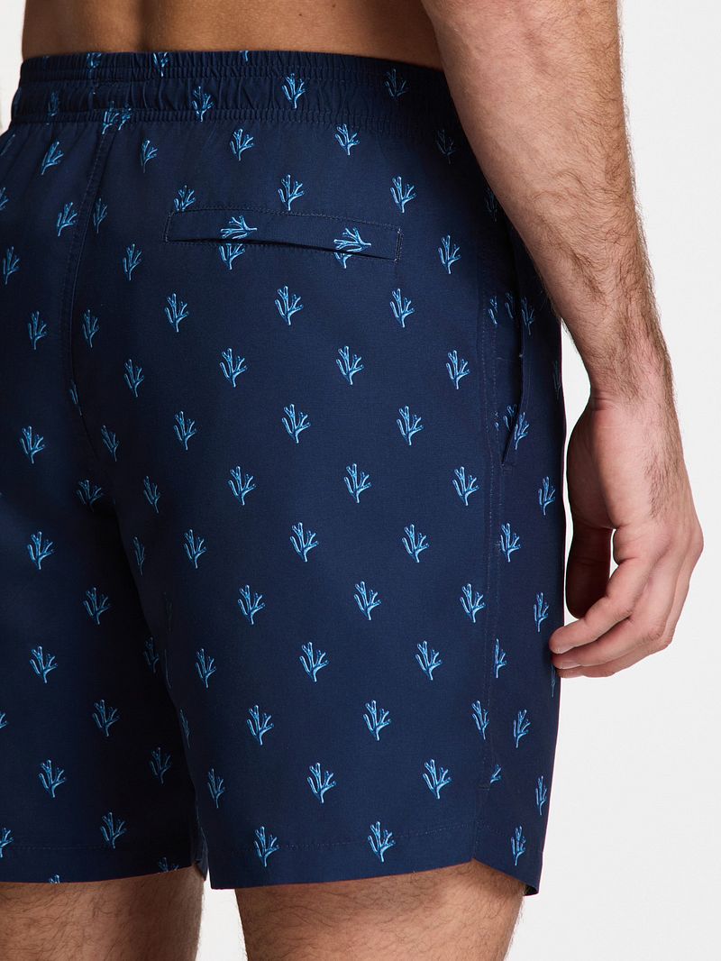 Shiwi Zwembroek Mike Sketched Coral Navy