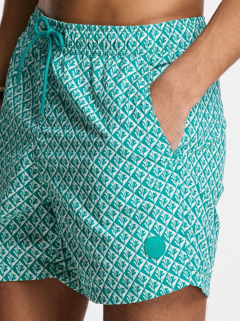 Shiwi Zwembroek Nate Coral Reverse Turquoise
