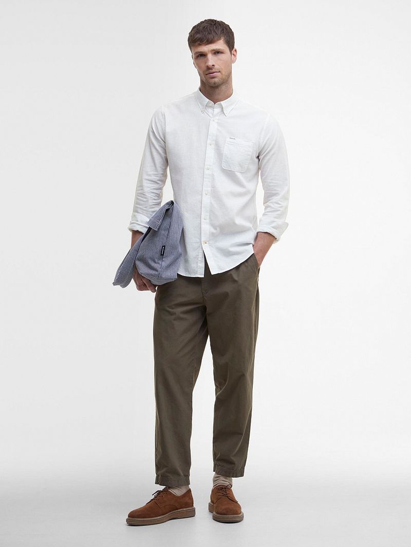 Barbour Shirt Nelson Tailored White - Größe M günstig online kaufen
