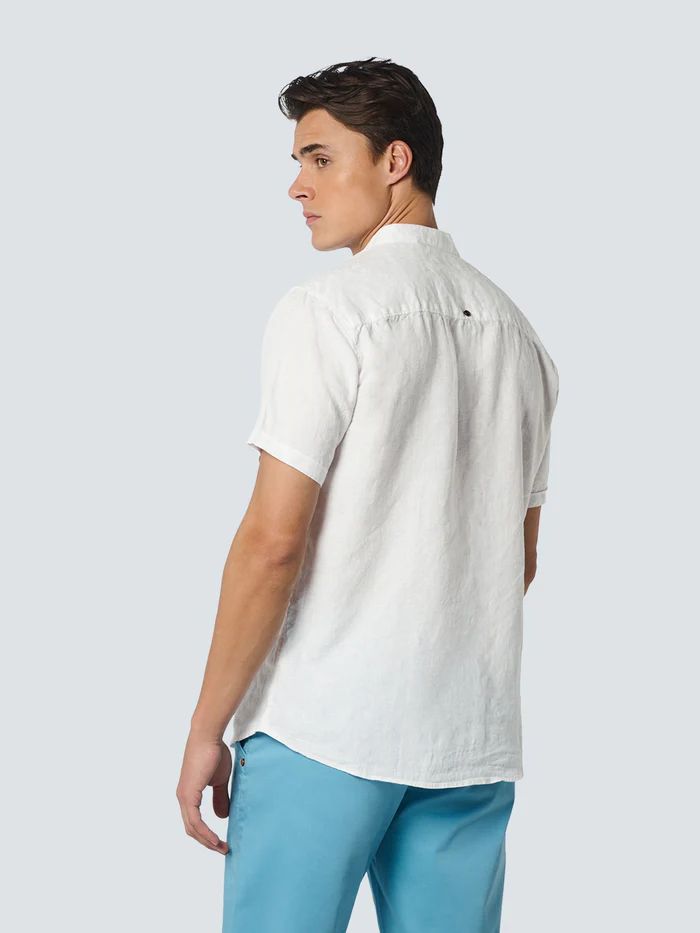 No Excess Short Sleeve Hemd Leinen Hellblau - Größe M günstig online kaufen