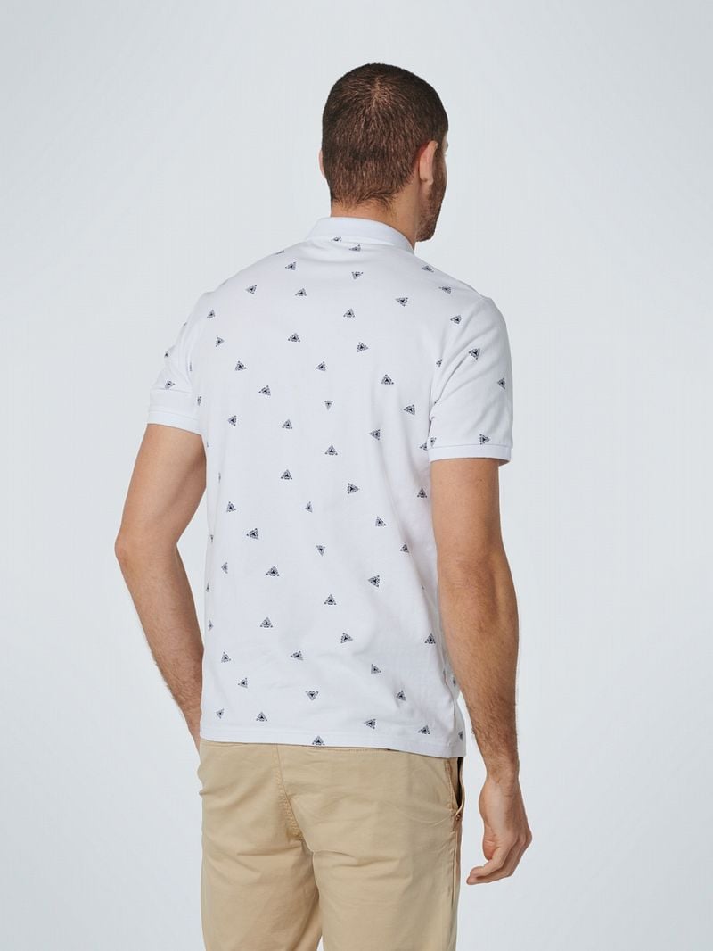 No Excess Polo Shirt Druck Weiß - Größe M günstig online kaufen