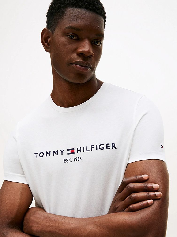 Tommy Hilfiger Logo T-Shirt Weiß - Größe XS günstig online kaufen