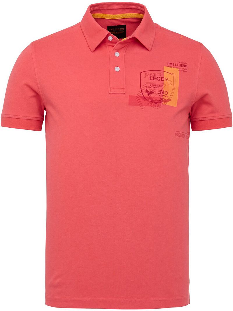 PME Legend Pique Polo Logo Rose taille M