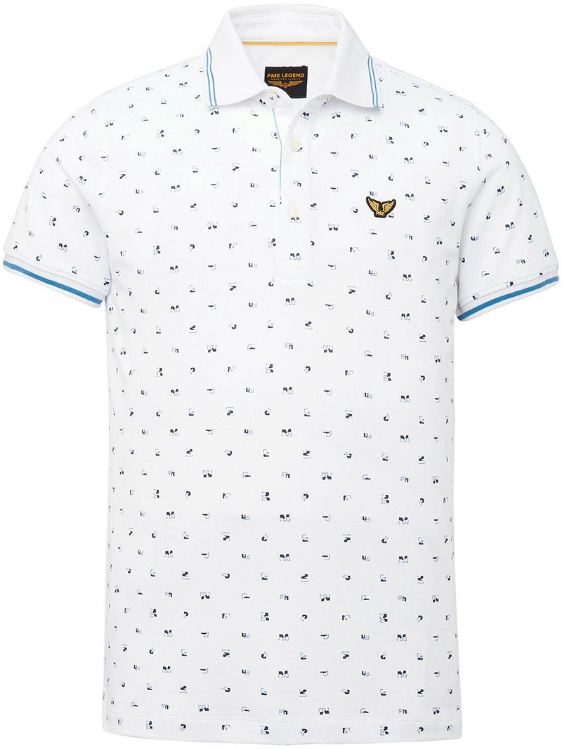 PME Legend Polo Pique Impression Blanche Blanc taille M