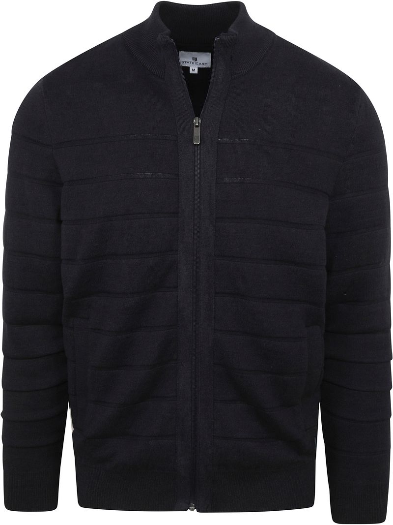 State Of Art Cardigan Texturé Rayures foncé Bleu foncé Bleu taille M