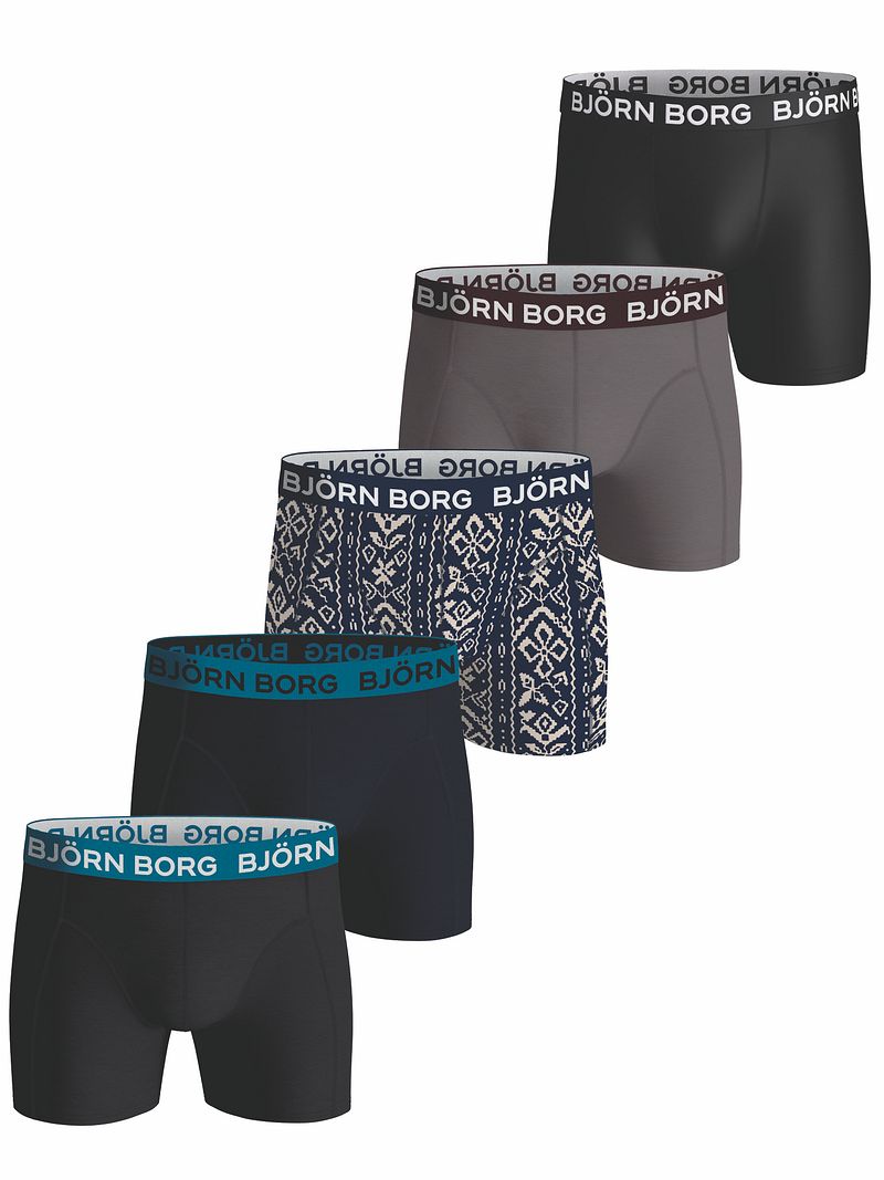 Bjorn Borg Boxer-shorts Boîte Cadeau Lot de 5 Vert Multicoloré taille M