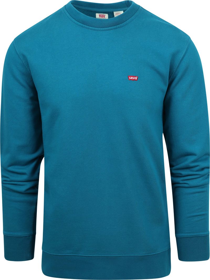 levi's original sweater mid blauw
