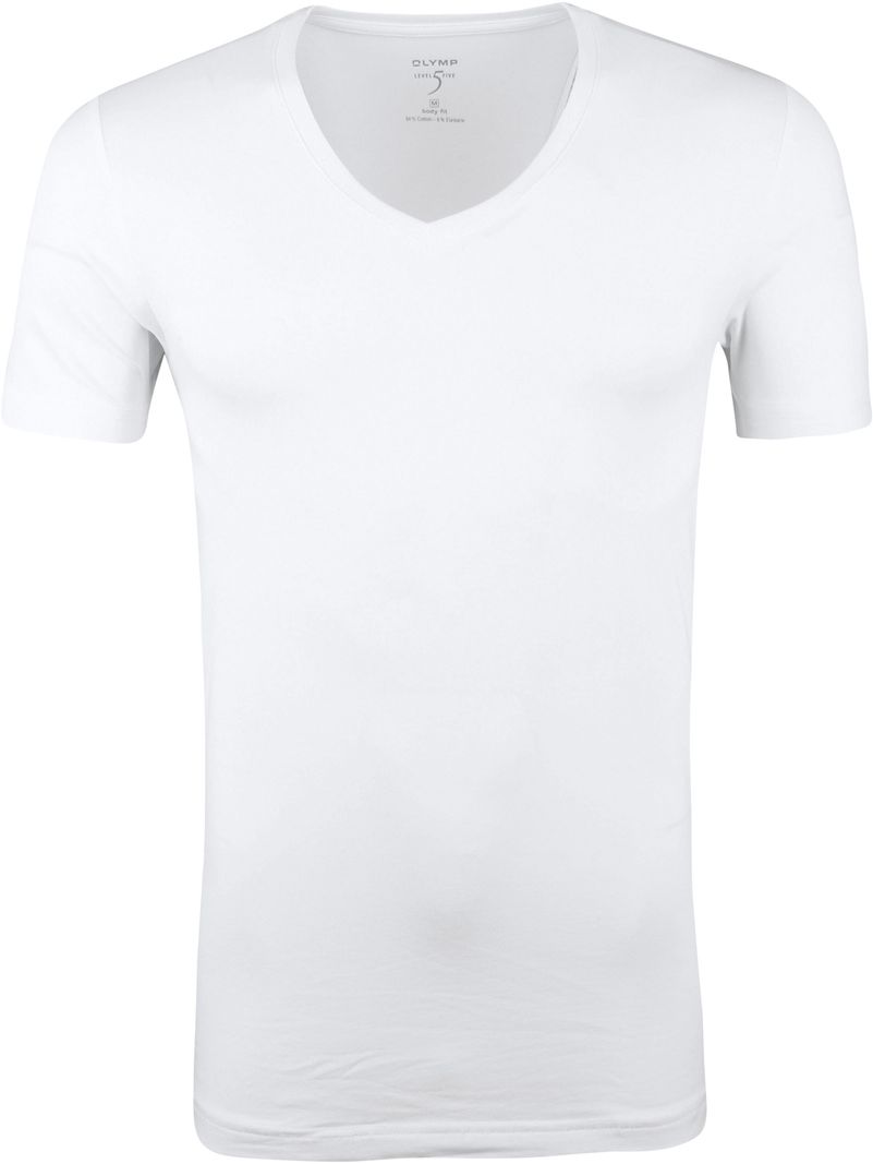 Olymp T-Shirt Diepe V-Hals Stretch