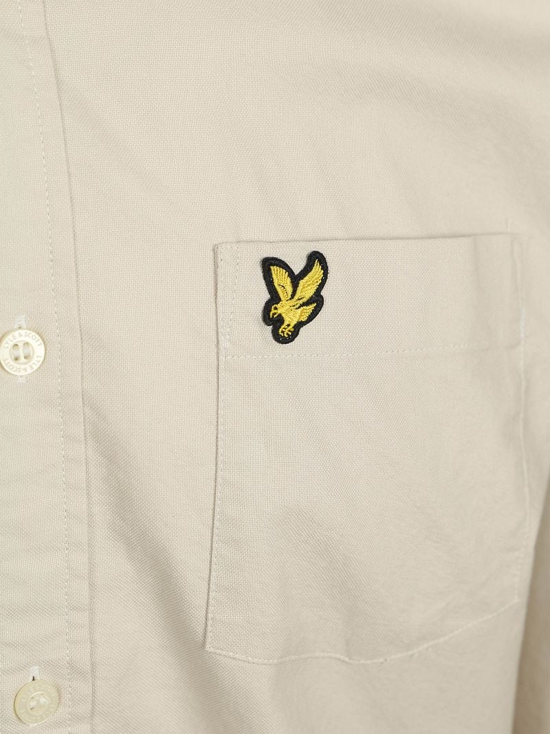 Lyle & Scott Shirt Plain Oxford Ecru - Größe M günstig online kaufen