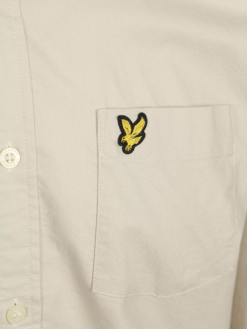 Lyle & Scott Shirt Plain Oxford Ecru - Größe L günstig online kaufen