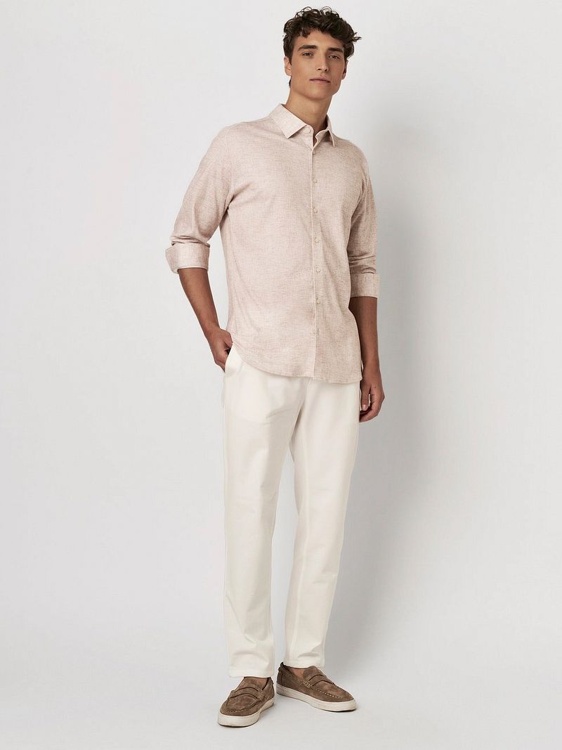 DESOTO Hemd Kent Monochrome Beige  - Größe M günstig online kaufen