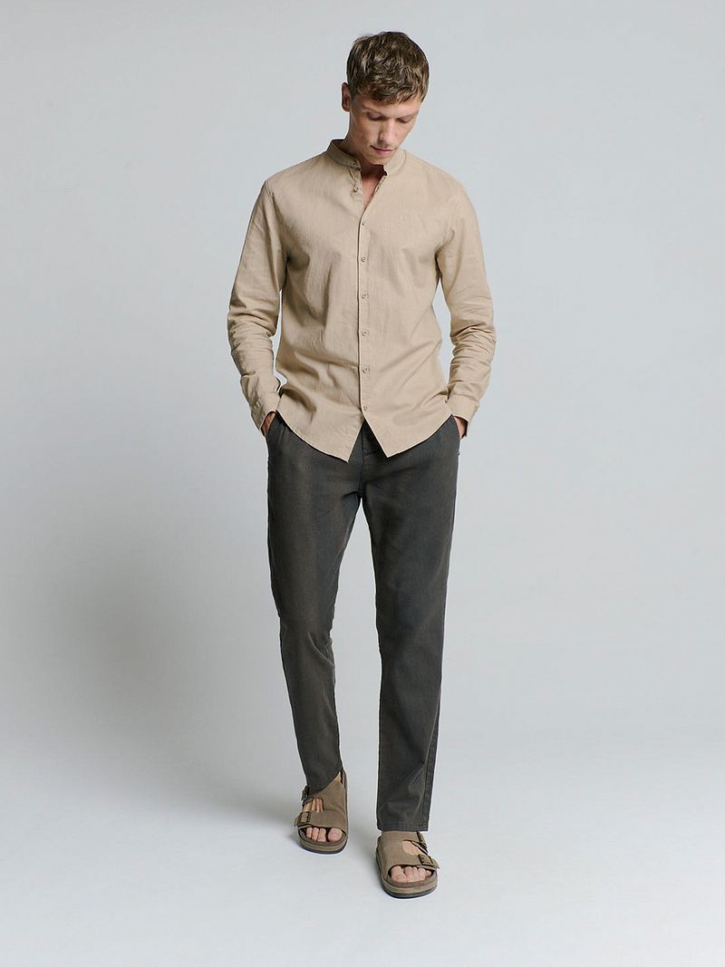No Excess Hemd Leinen Blend Beige - Größe XL günstig online kaufen