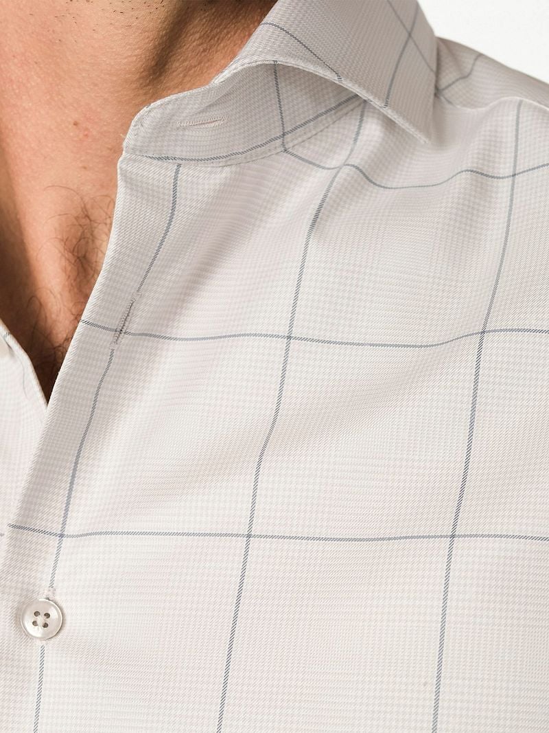 John Miller Hemd Check Beige - Größe 38 günstig online kaufen