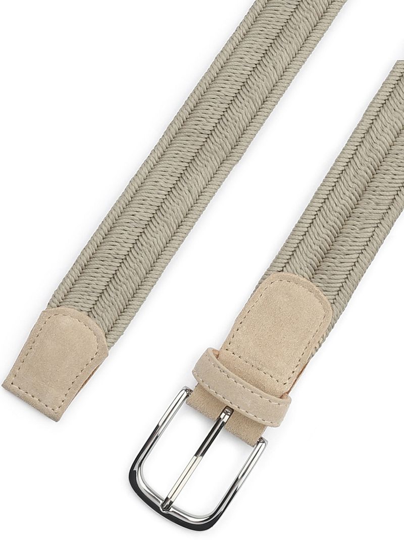 Profuomo Waxed Geflochtener Gürtel Khaki - Größe 85 günstig online kaufen