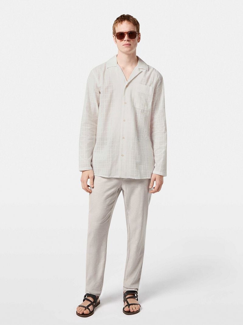 Scotch and Soda Chino Warren Leinen Greige - Größe W 31 - L 32 günstig online kaufen