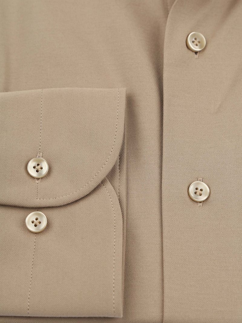 Profuomo Japanese Knitted Overhemd Beige