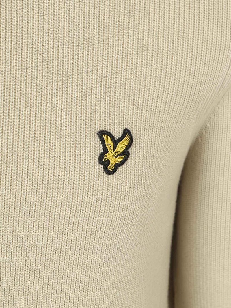 Lyle & Scott Rib Pullover Greige - Größe XL günstig online kaufen