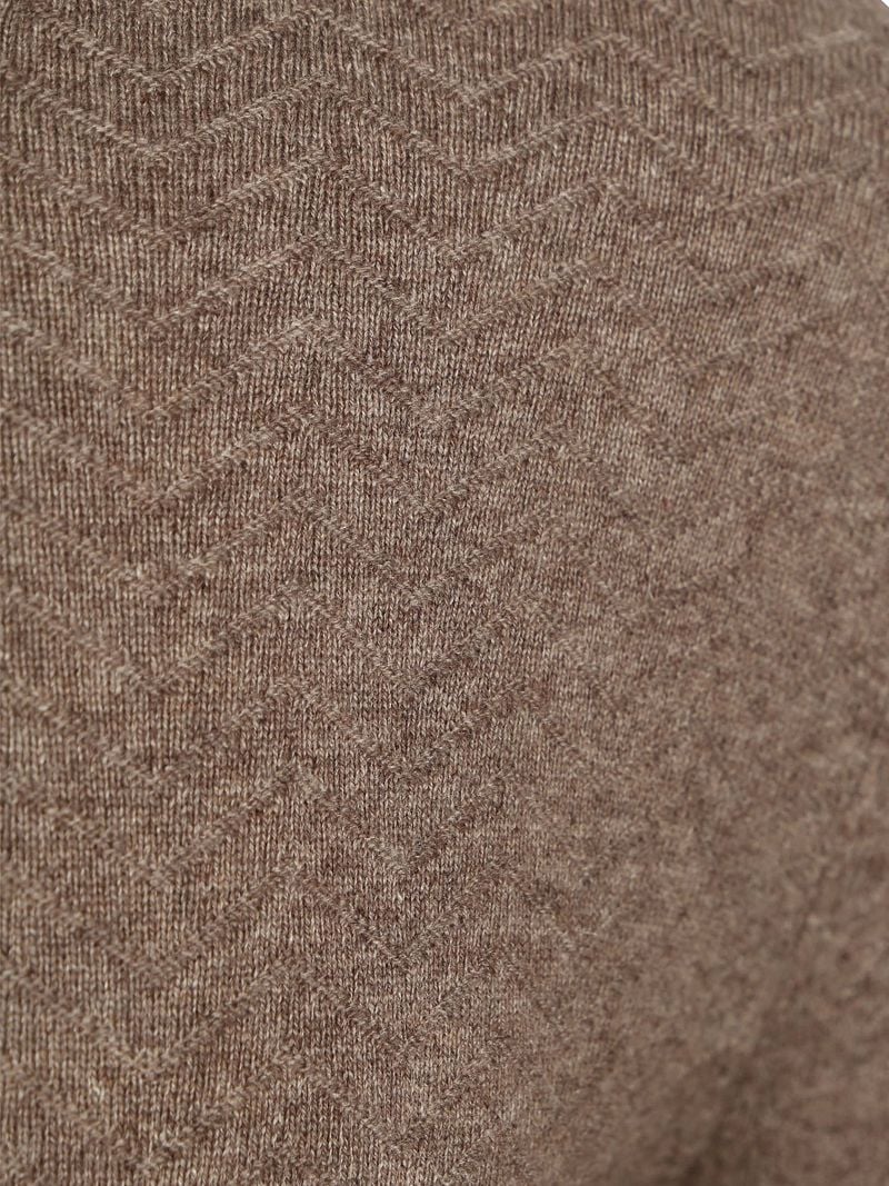 R2 Pullover Halfzip Weave Structure Taupe - Größe L günstig online kaufen
