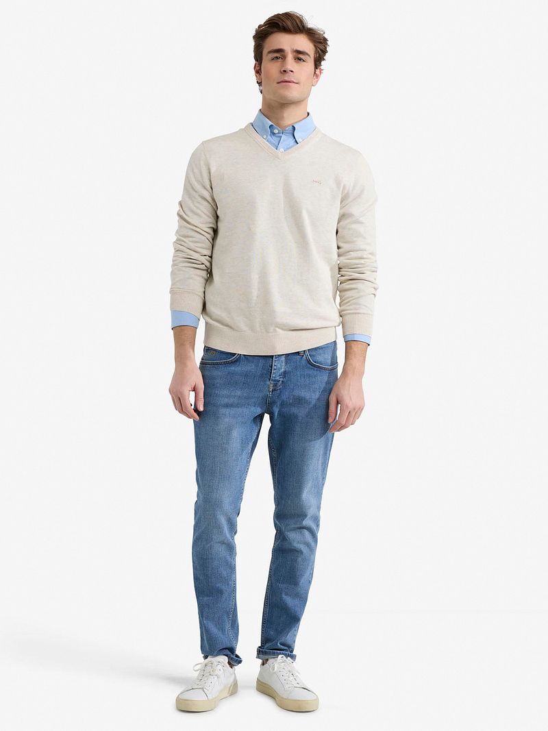 McGregor Pullover V-Ausschnitt Ecru - Größe L günstig online kaufen